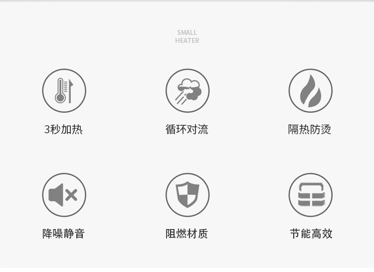 2020新款牛皮把手取暖器桌面暖风机迷你家用办公取暖机定制LOGO详情图2