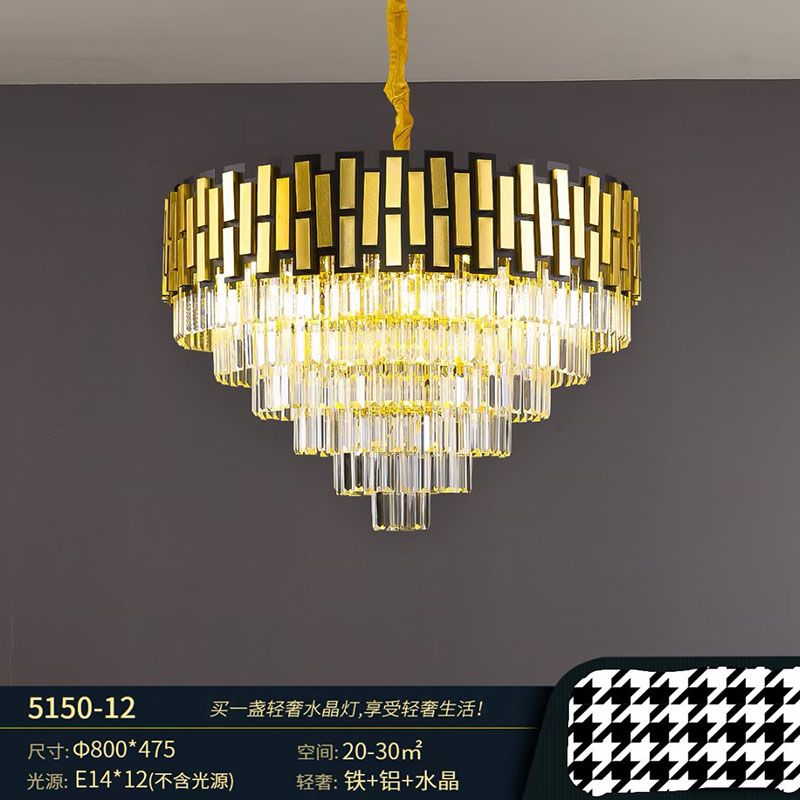 Light luxury crystal chandelier, bedroom crystal chandelier, dining room crystal chandelier, living room crystal chandelier, modern style crystal chandelier Item Picture