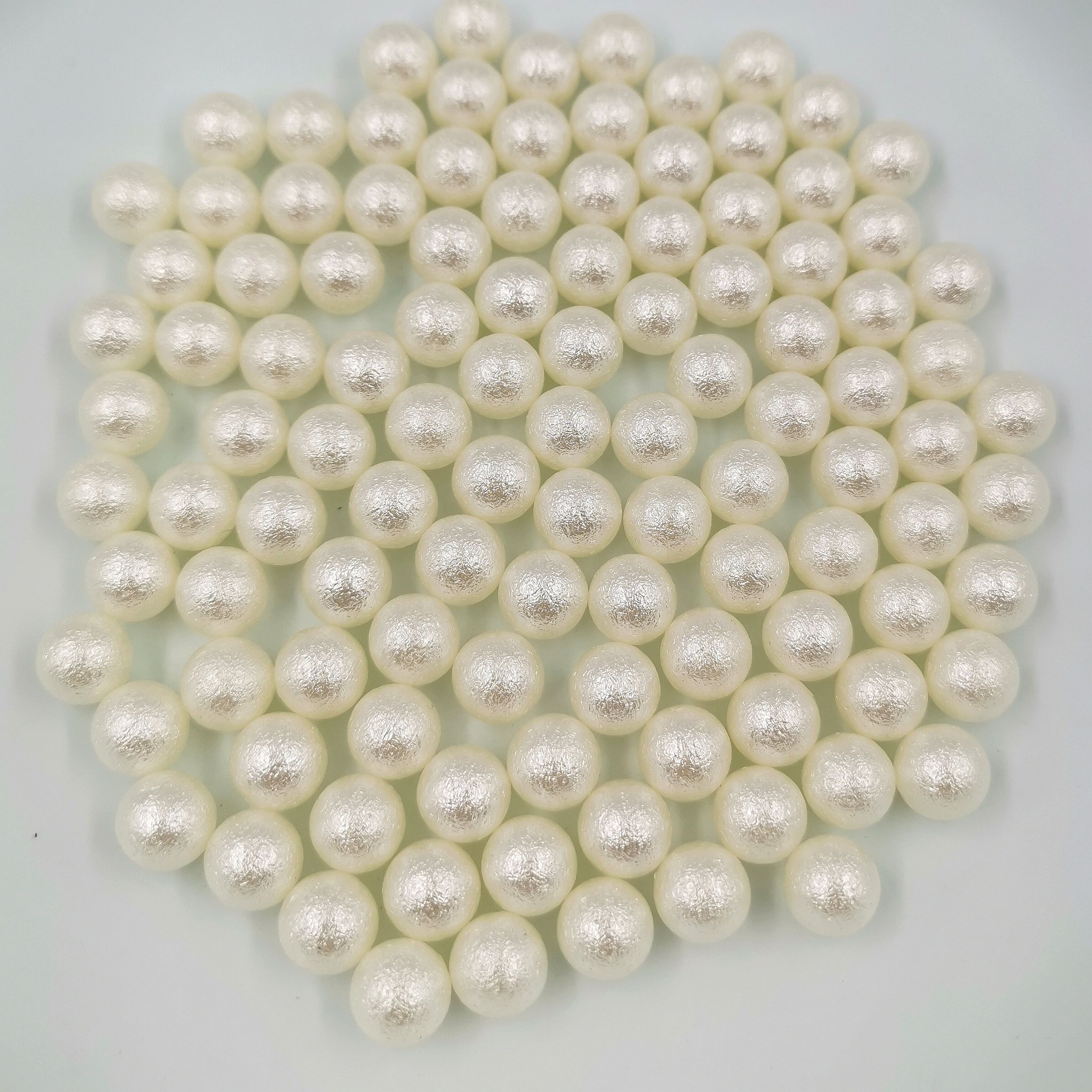14# Hole-free round wrinkle beads, 1000 pieces per pack, ABS imitation pearl