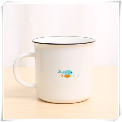 陶瓷杯子小鱼大肚马克杯大容量创意水杯卡通情侣咖啡杯详情图4