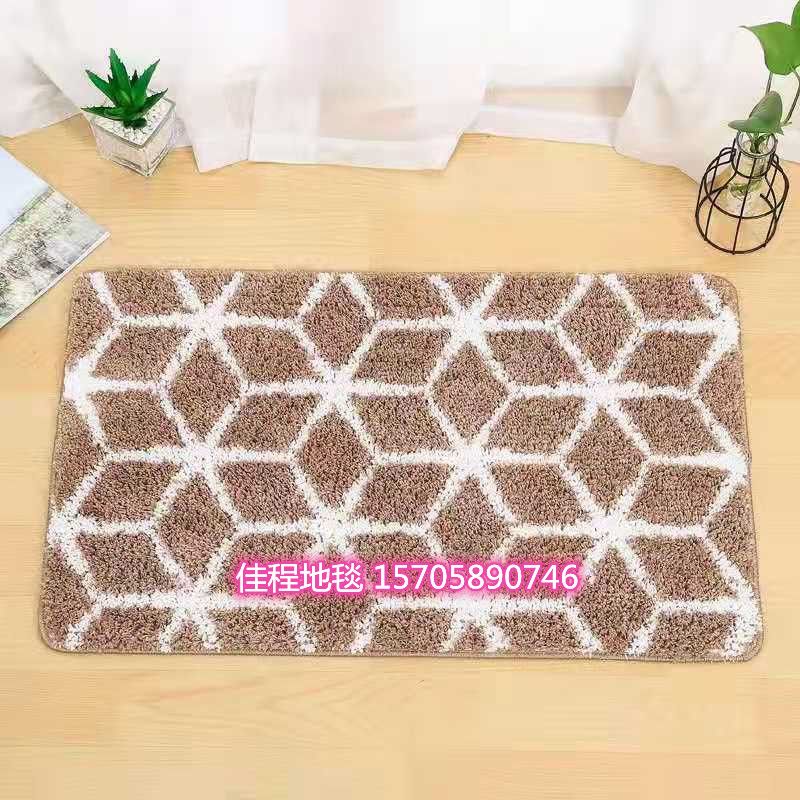 New TPR base flocked floor mat, carpet plush foot mat, super fine door mat, sucre carpet, anti-slip mat, home mat, standard 5 colors, size 40*60cm Application Scenario