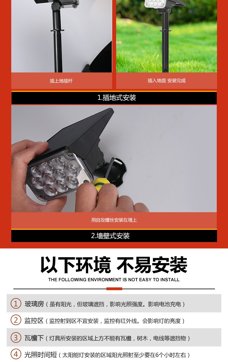 太阳能草坪灯新款LED一体草坪插地灯户外防水花园景观地插庭院灯