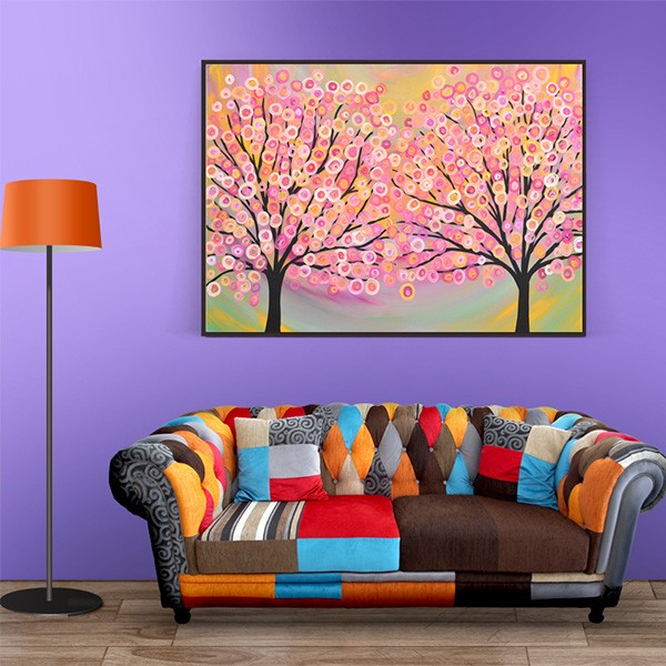 Flower Hand-Painted Oil Painting Living Room Decorative Painting Porch Hanging Painting Sofa Background Wall Painting Corridor Nordic Simple Texture Painting full figure