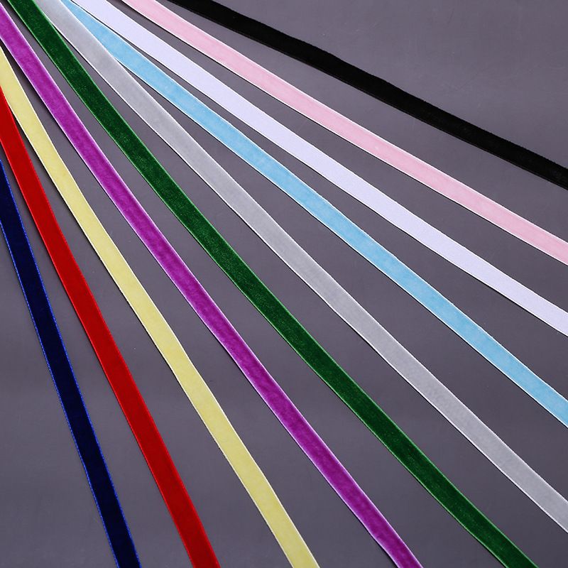 Color Velvet Ribbon Diy Ribbon Accessories Flocking Ribbon Performance Clothing Accessories Gift Packaging Ribbon details Picture