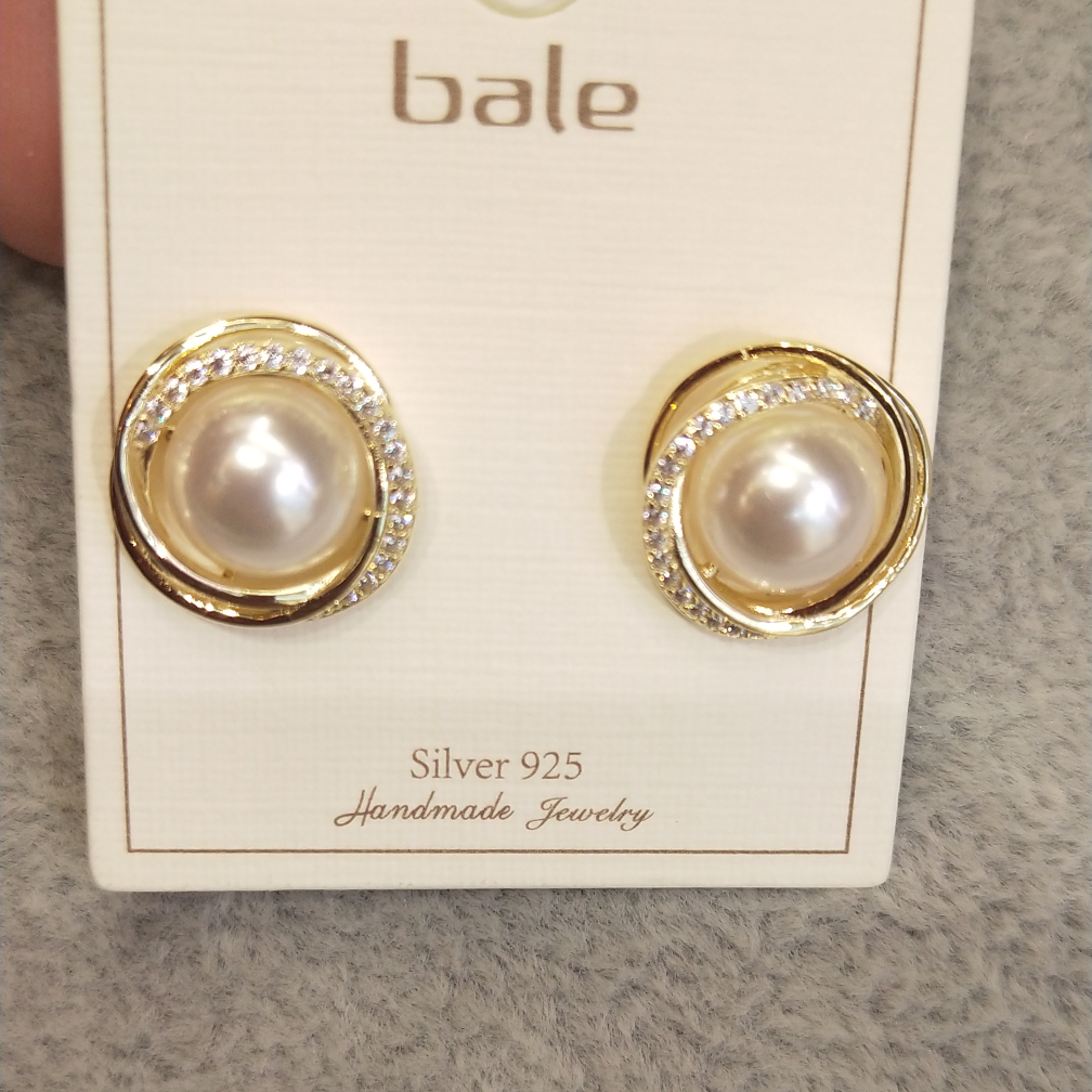 Perlas coreanas plata esterlina pendientes