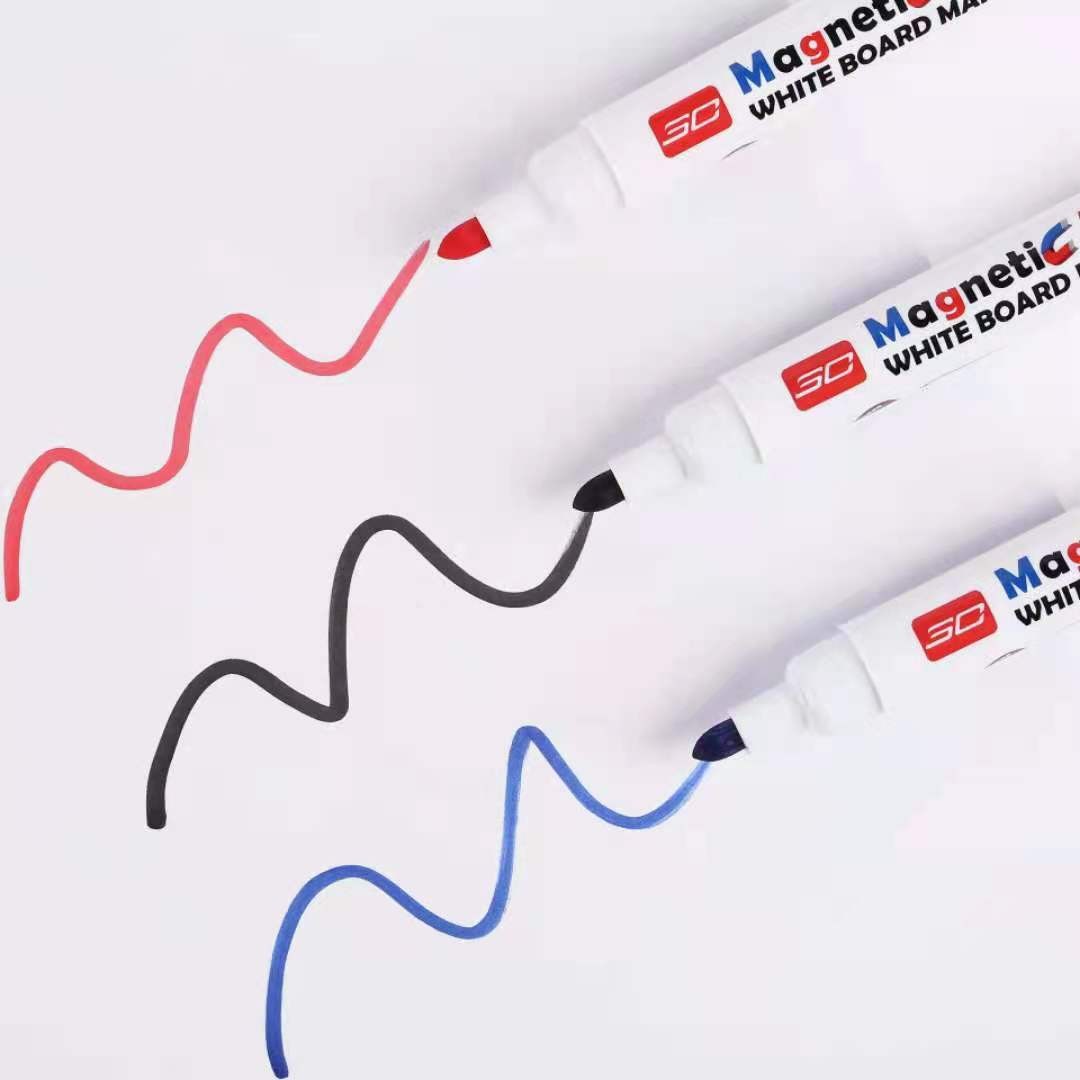 Single-headed 4-color whiteboard pen with magnetic whiteboard pen and erasable felt pen detail image 6