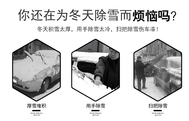 厂家供应冬季新款车用铝合金伸缩雪铲 冬季汽车除冰雪除霜刮雪板详情图3