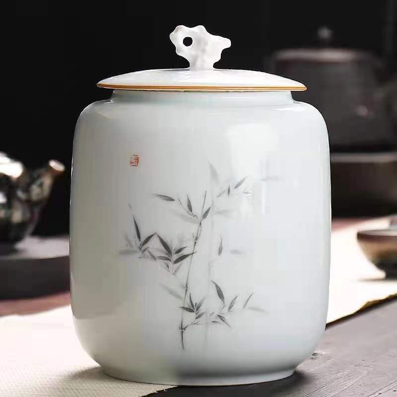 宜兴紫砂茶叶罐陶瓷大号七饼普洱饼茶罐存储罐储茶罐密封罐醒茶罐10