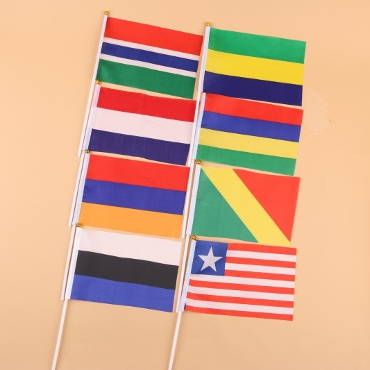 14*21哥斯达黎加8号手摇旗带杆子外国世界旗详情图2