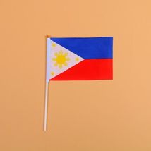 14*21菲律宾8号手摇旗带杆子外国世界旗