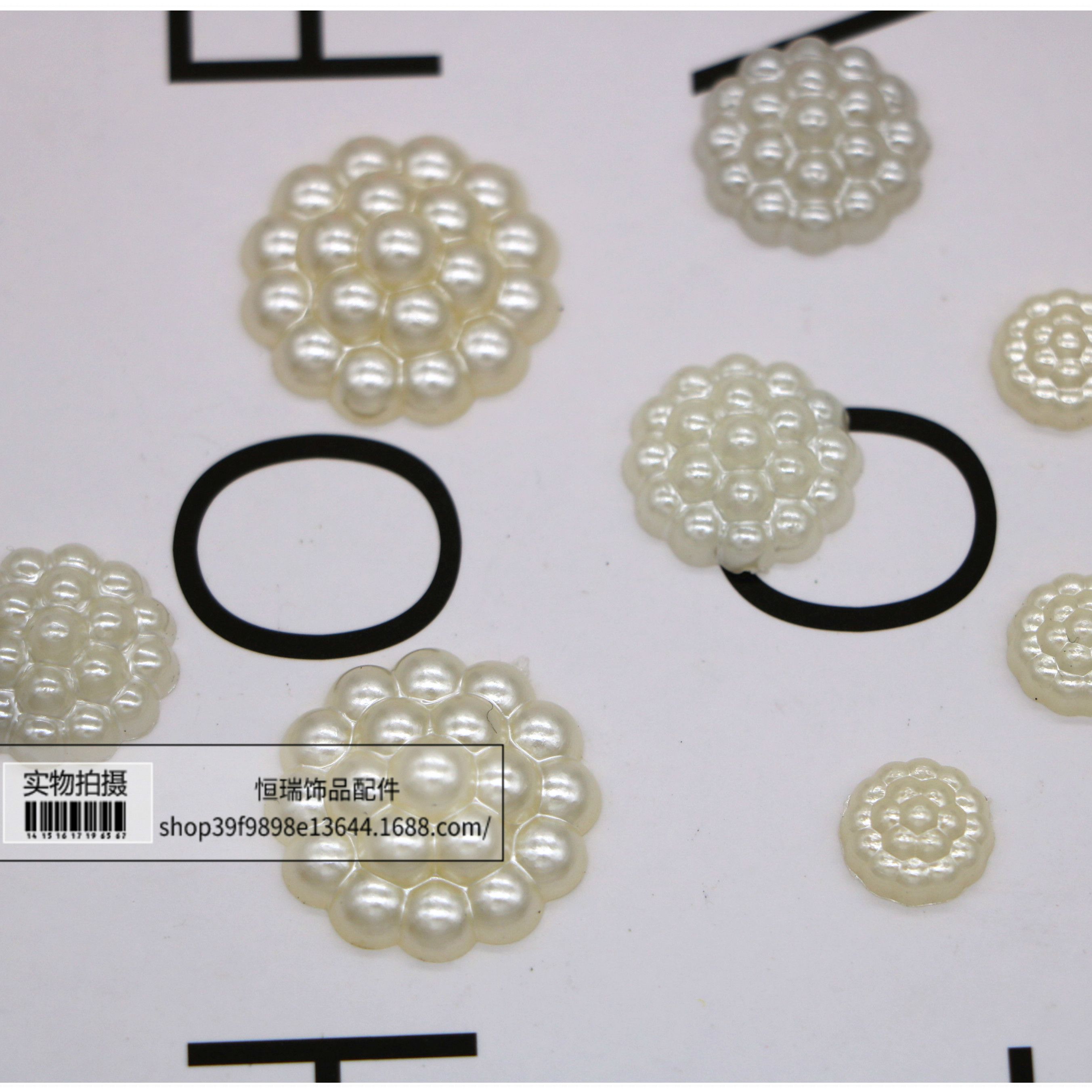 ABS仿珍珠半面珠13MM佛头DIY手工材料配件头花装饰手机挂件鞋包