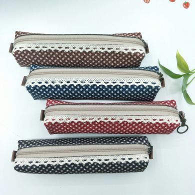 Buhe Chu Star Lace Square Cloth Pen Bag Office Supplies Storage Bag Factory Direct Sales Welcome Customization
