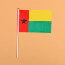 14*21几内亚比绍8号手摇旗带杆子外国世界旗