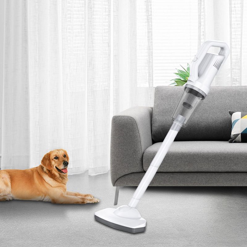 Cordless vacuum cleaner, small handheld mini, ultra-quiet, high-power, strong suction, powerful car vacuum cleaner, white with floor mop