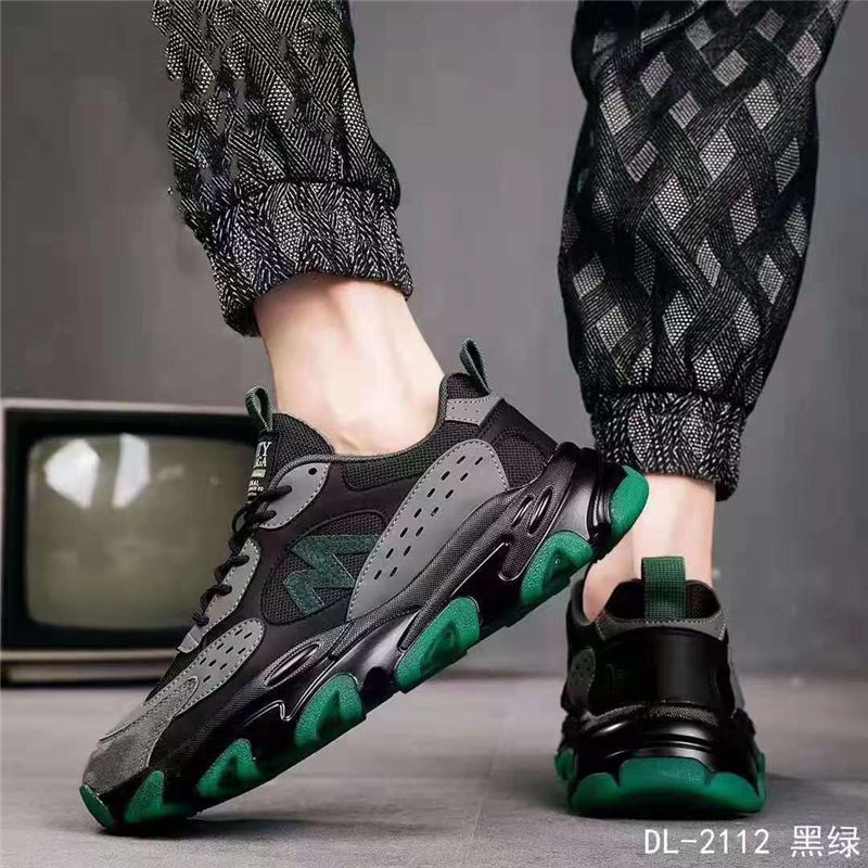 邦赛男鞋春夏新款牛皮潮鞋韩版百搭透气运动凉鞋真皮跑步9