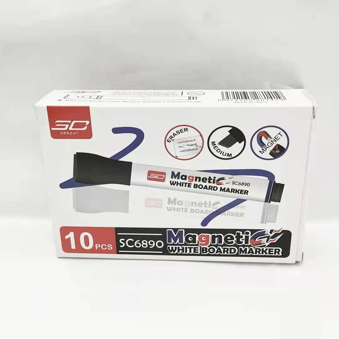 Single-headed 4-color whiteboard pen with magnetic whiteboard pen and erasable felt pen detail image 3