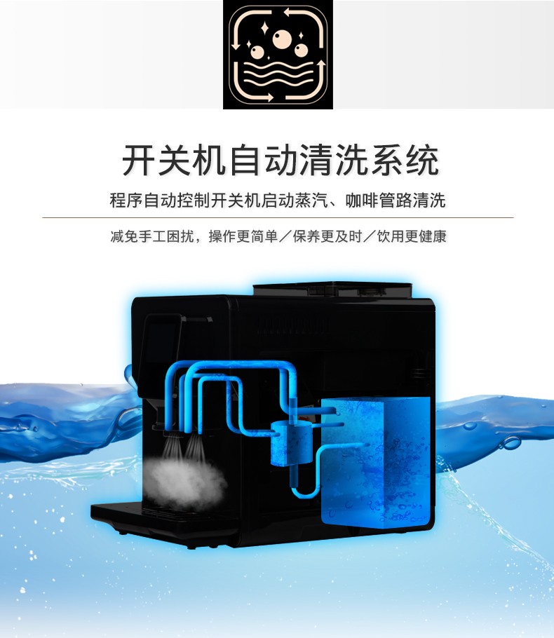 德颐 DE-180一键花式咖啡机家用 全自动意式商用办公室现磨豆19帕详情图2