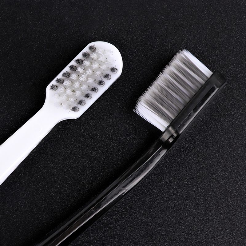 Simple Couple Toothbrush Fashion Black And White With Bamboo Charcoal Toothbrush Soft Hair Family 4 Installation Manufacturers Wholesale
