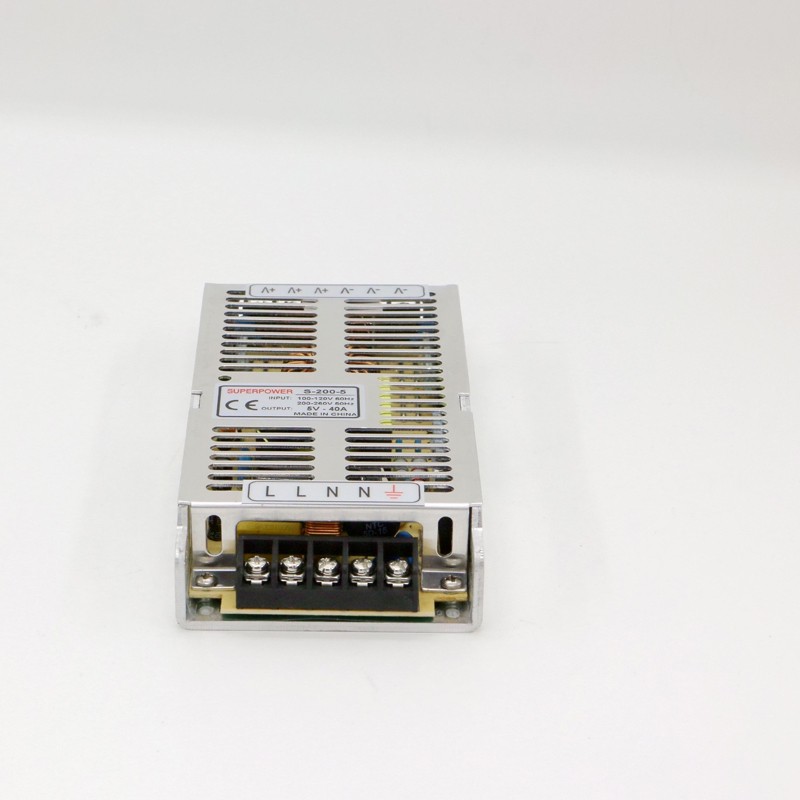 Display Dedicated Ultra Thin Full Color Dc 5V40a Led Switching Power Supply 200W Security/Adapter Power Supply Specification drawing
