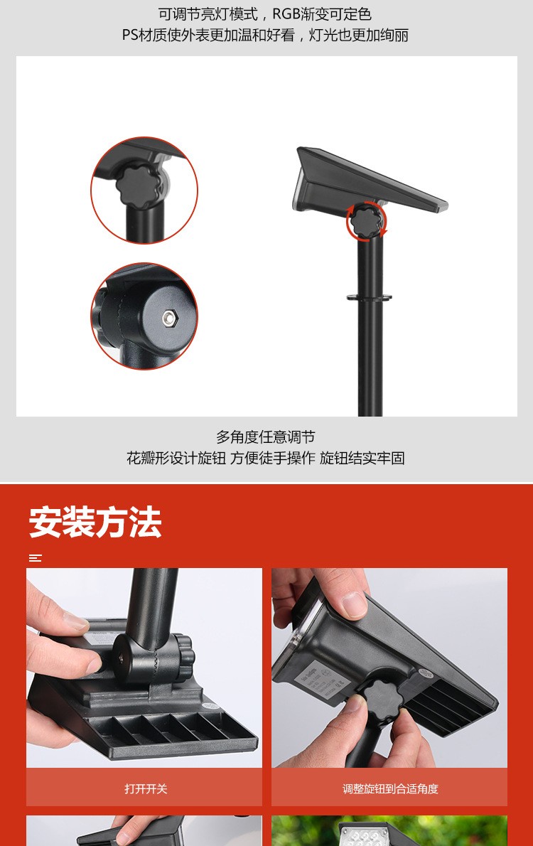 太阳能草坪灯新款LED一体草坪插地灯户外防水花园景观地插庭院灯