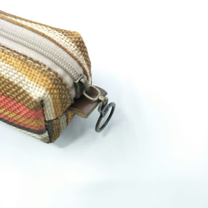 布禾初  条纹麻布方形布艺笔袋 办公学习用品收纳包 厂直销可定制详情1