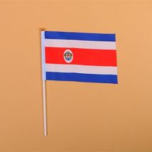 14*21哥斯达黎加8号手摇旗带杆子外国世界旗