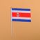14*21哥斯达黎加8号手摇旗带杆子外国世界旗图