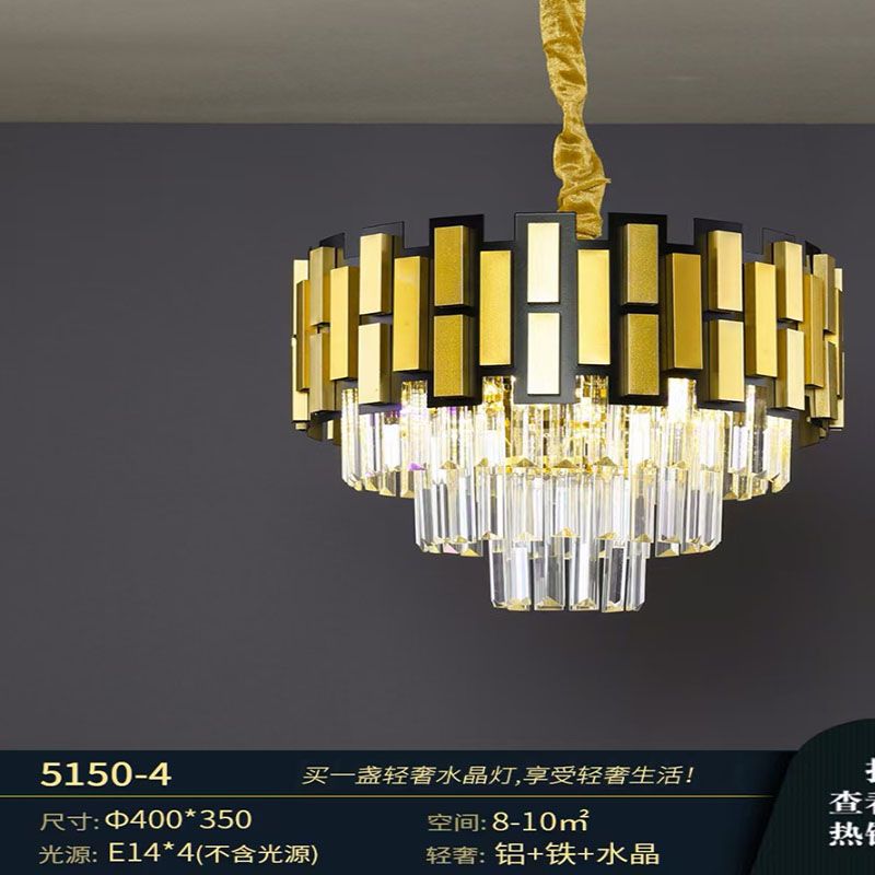 Light luxury crystal chandelier, bedroom crystal chandelier, dining room crystal chandelier, living room crystal chandelier, modern style crystal chandelier Application Scenario