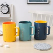 Creative simple ceramic cup Bone China coffee cup Milk breakfast cartoon wedding gift ceramic mug