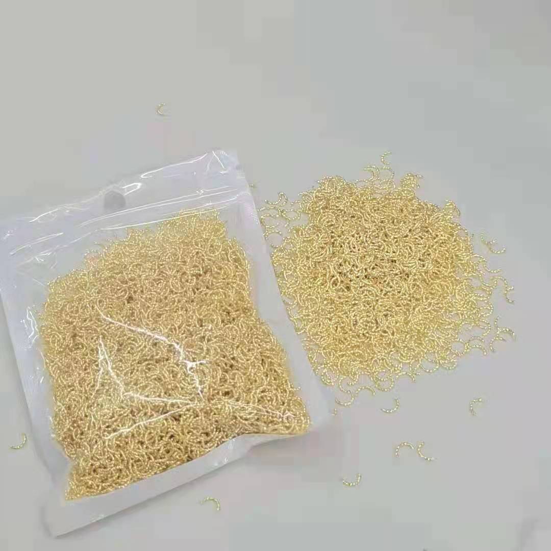 0.8X6 threaded best-selling fashionable semi-circular arc exquisite handcrafted DIY nail art accessories Specification drawing