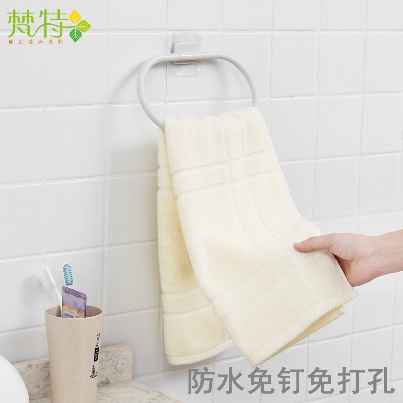  简约浴室毛巾架免打孔卫生间吸壁式单杆洗手间浴巾架详情图2