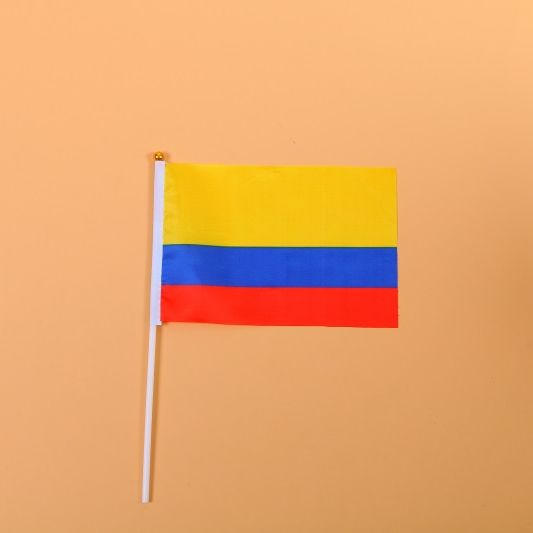 14*21哥伦比亚8号手摇旗带杆子外国世界旗详情图1