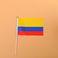 14*21哥伦比亚8号手摇旗带杆子外国世界旗图