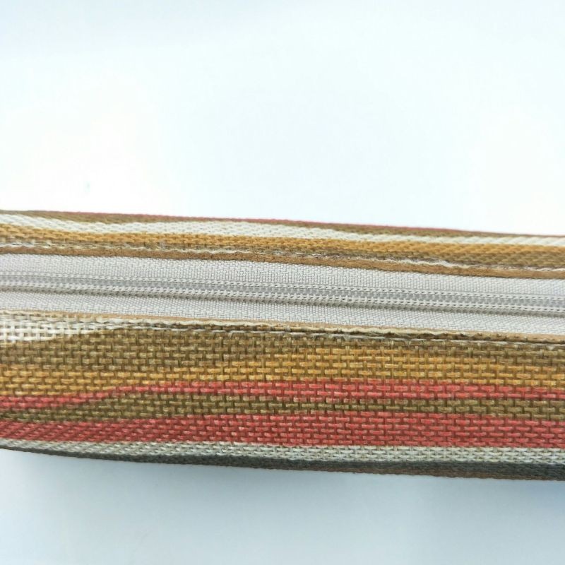 布禾初  条纹麻布方形布艺笔袋 办公学习用品收纳包 厂直销可定制详情6