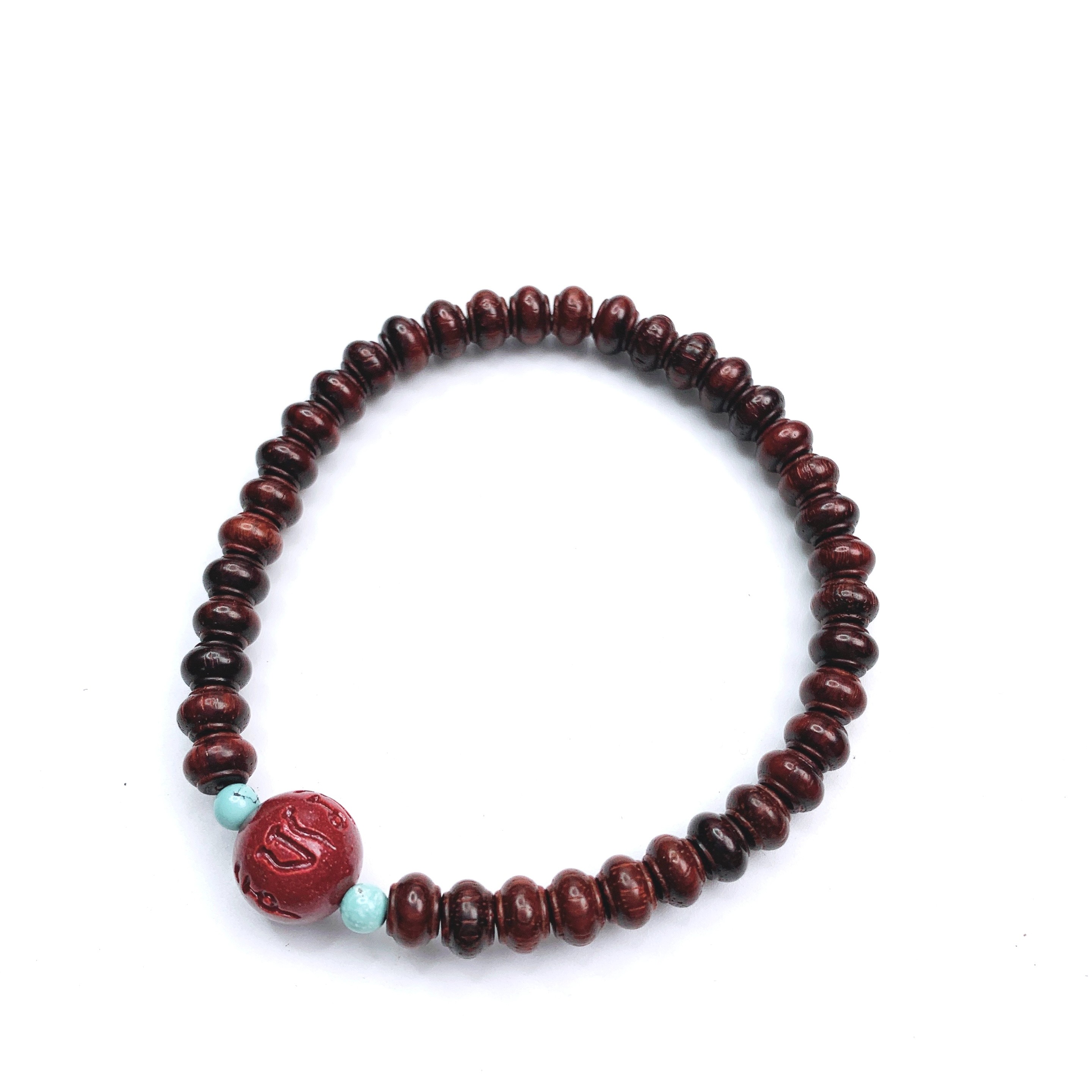 S1702朱砂、檀木手链详情图1