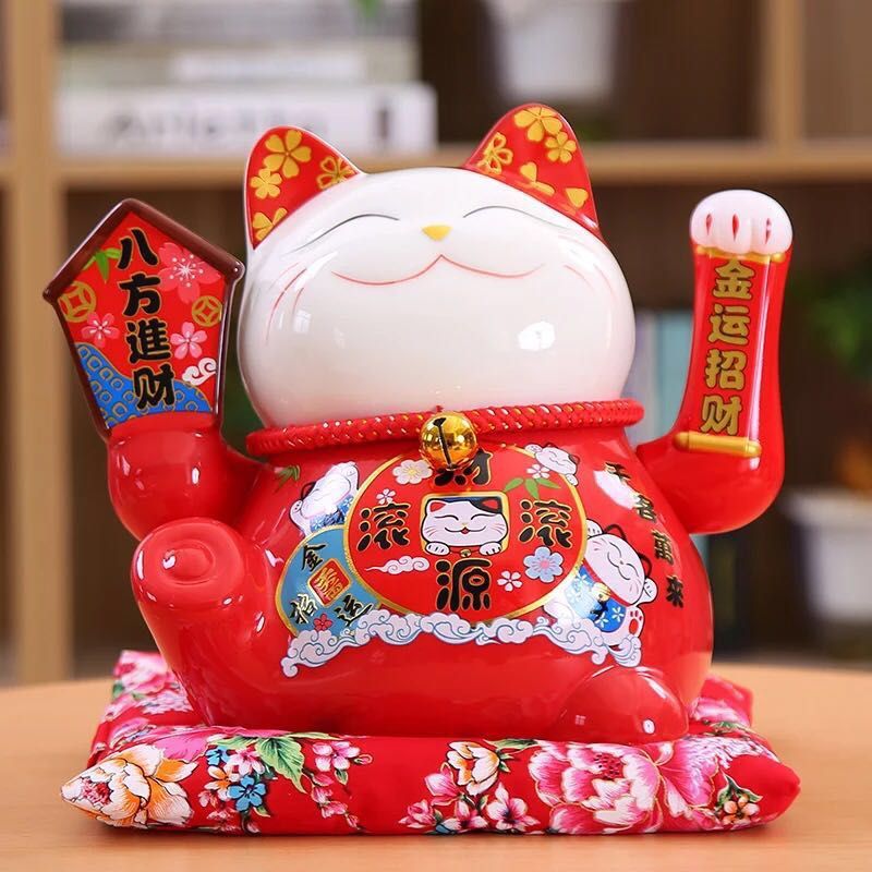 Nantai Jindian red Bonanza rocking cat suitable for a variety of places