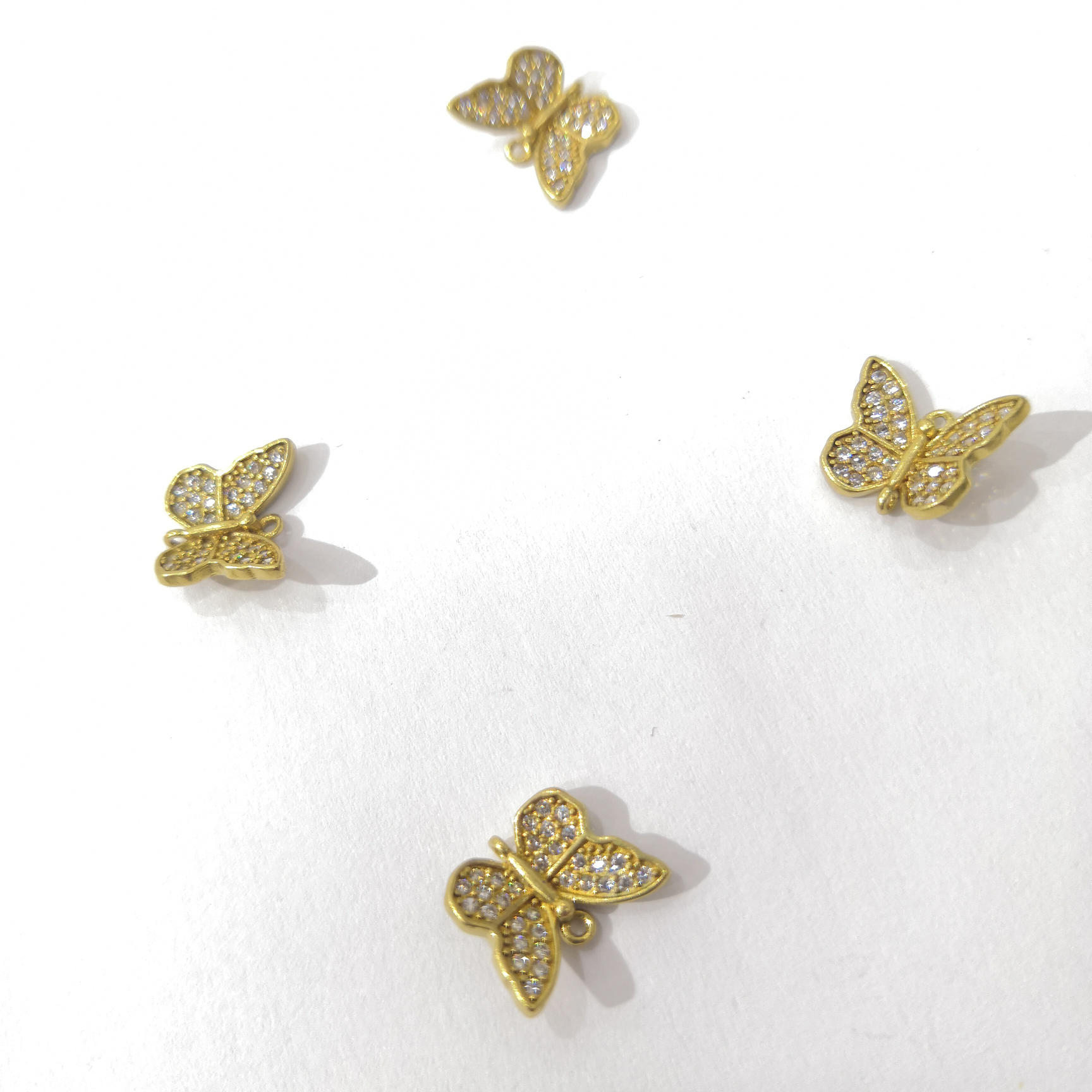 Cast copper butterfly micro-drill a hang
