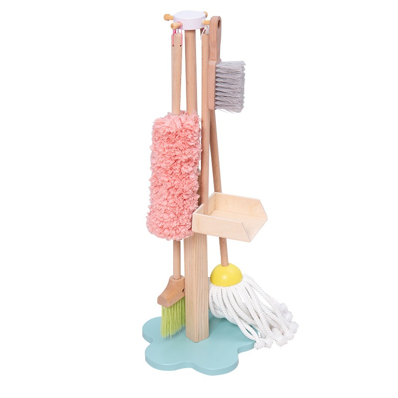 The wooden toy simulation house cleaning set car is highly entertaining, which can exercise the baby's hand-eye coordination and visual ability, cultivate logical thinking ability, and exercise parent-child games detail image 17