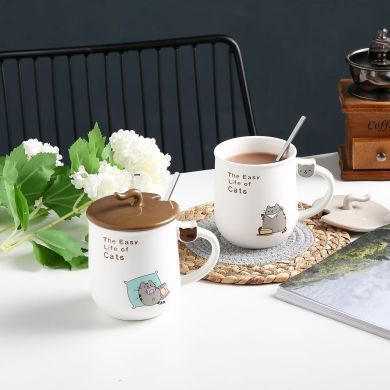 Ceramic cup creative kitten mug advertising gift cup customization