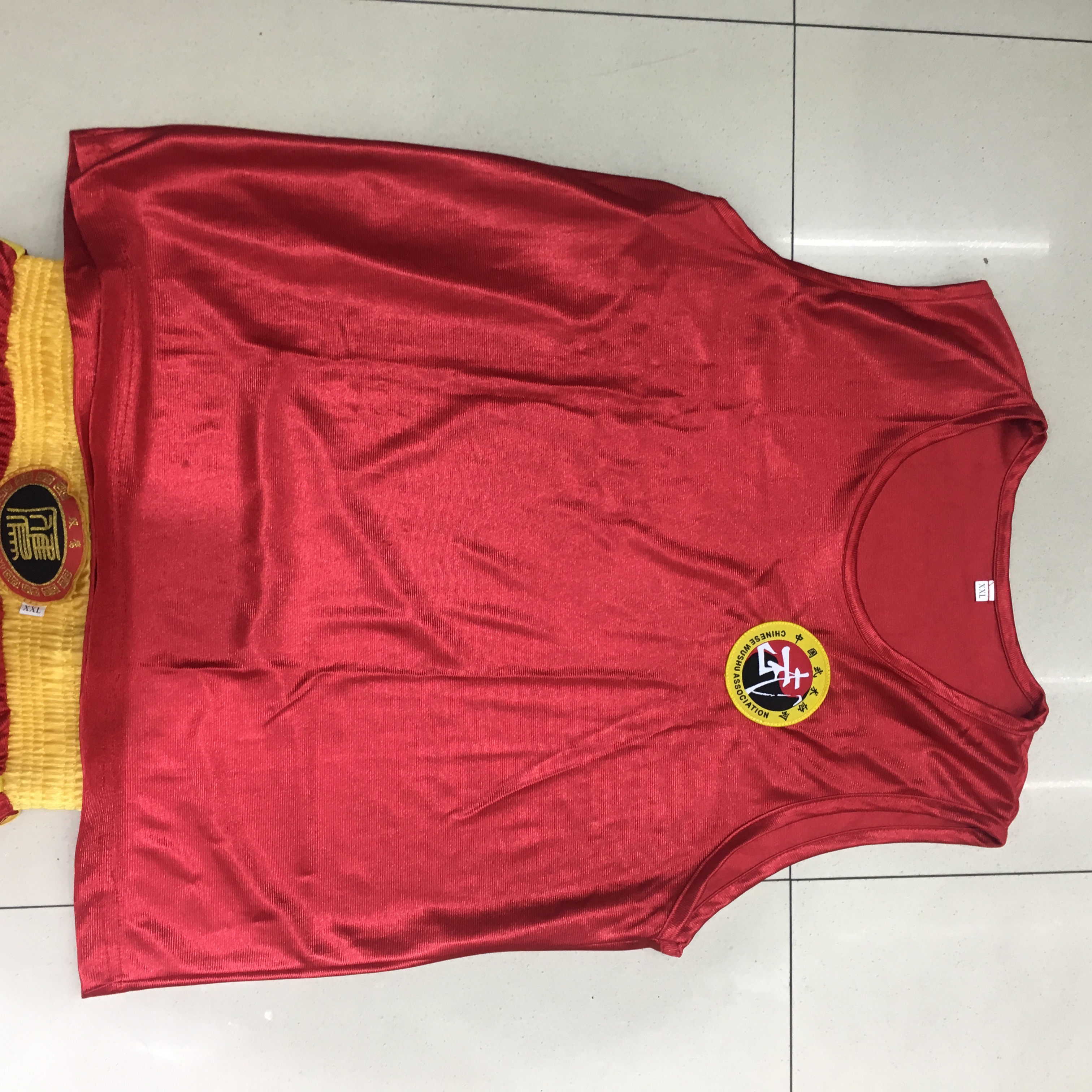 散打衣服搏击散打服格斗训练服拳击服武术裤130cm红色
