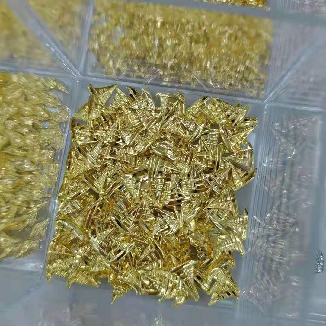 7X8 cute and trendy sailboat nail metal patches details Picture