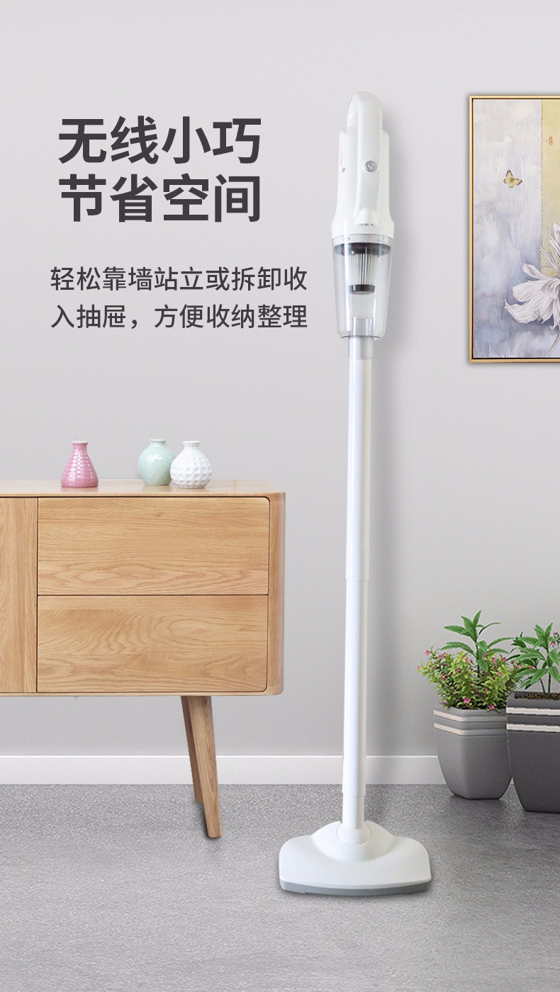 Cordless vacuum cleaner, small handheld mini, ultra-quiet, high-power, powerful car vacuum cleaner - white cordless standard model detail image 11
