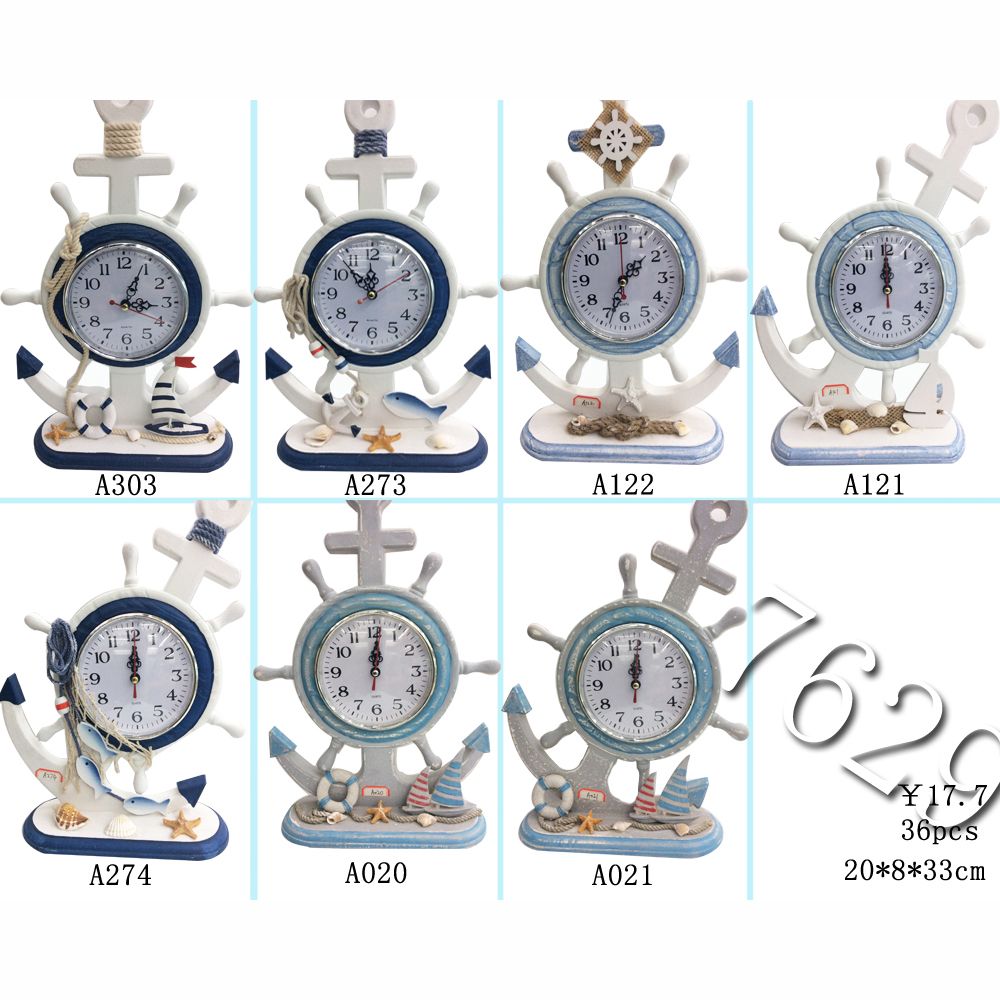 Hongdian crafts decoration pieces Mediterranean style home decoration clock A303 thumbnail