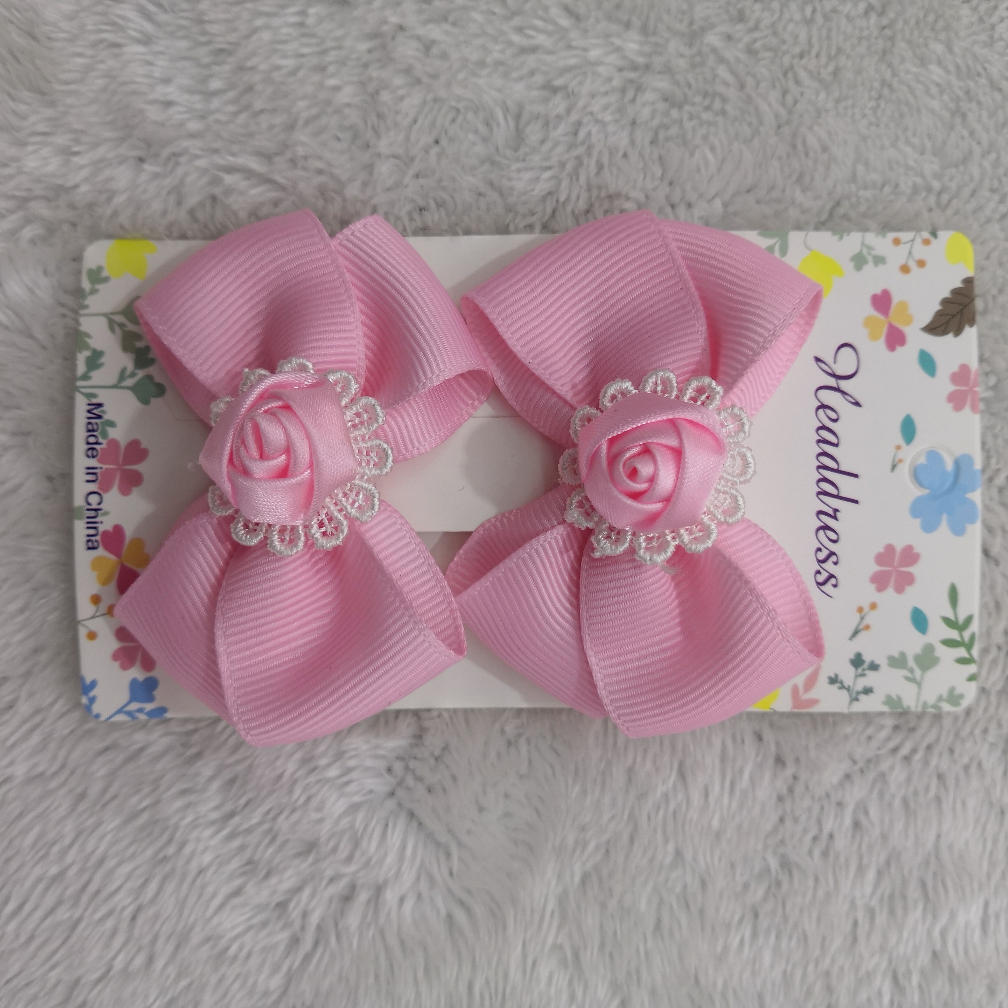 新品蕾丝花蝴蝶发夹