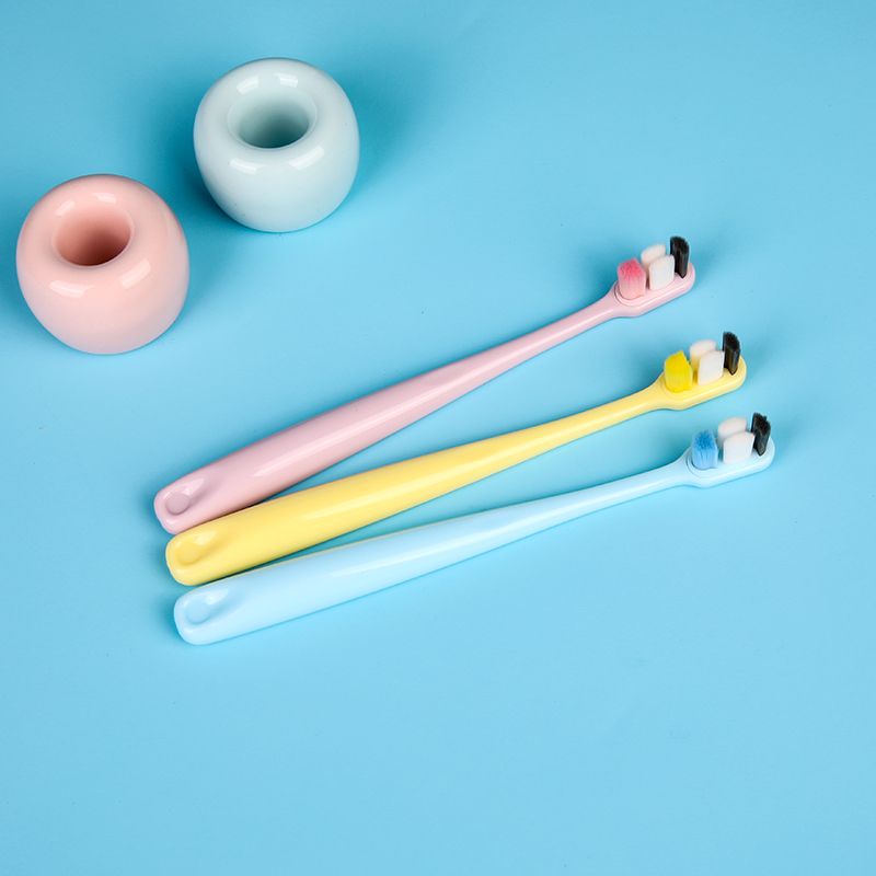 3D Smiley Face Shaped Hair Dazzling Children's Toothbrush Single Set 3-6 Years Old Small Head Soft Hair Toothbrush Manufacturers Wholesale Oem