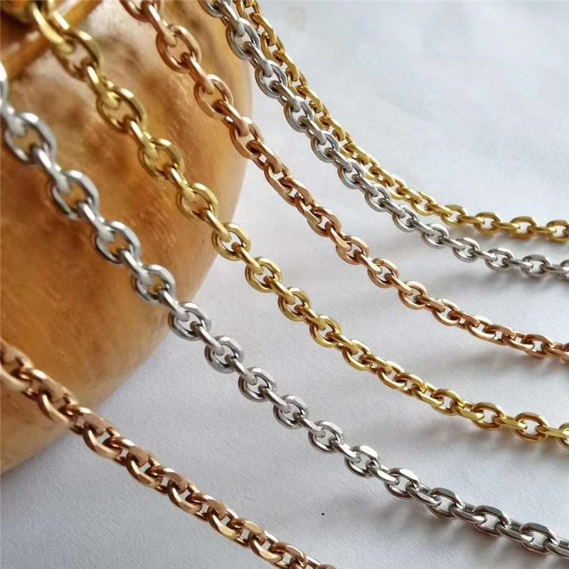 Exquisite Simple Double Tripod Titanium Steel Accessories Stainless Steel Hammer Cross Chain Accessories Specification drawing
