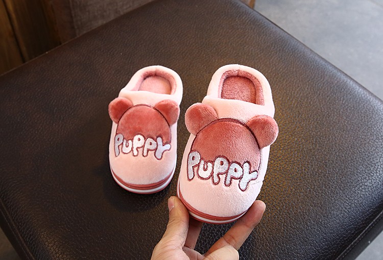 Children's Cotton Slippers Girls Boys Winter Warm Cute Indoor Bag With Cuhk Children Home Plush Family Cotton Shoes undefined
