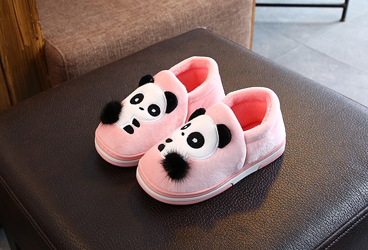 Children's Cotton Slippers Girl Cartoon Cute Autumn And Winter Fluffy Slippers Boy Non-Slip Home Indoor Family Slippers Specification drawing