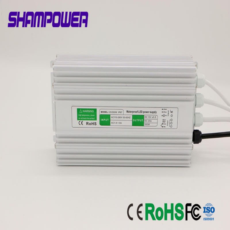 LED灯专用户外防水 DC 12V300W 小的 LED开关电源 安防/适配器电源详情图2