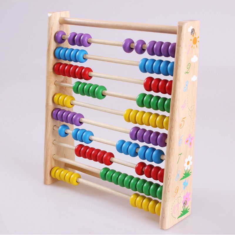 Factory direct sales children's early education abacus wooden calculating frame abacus mathematics arithmetic learning puzzle AIDS